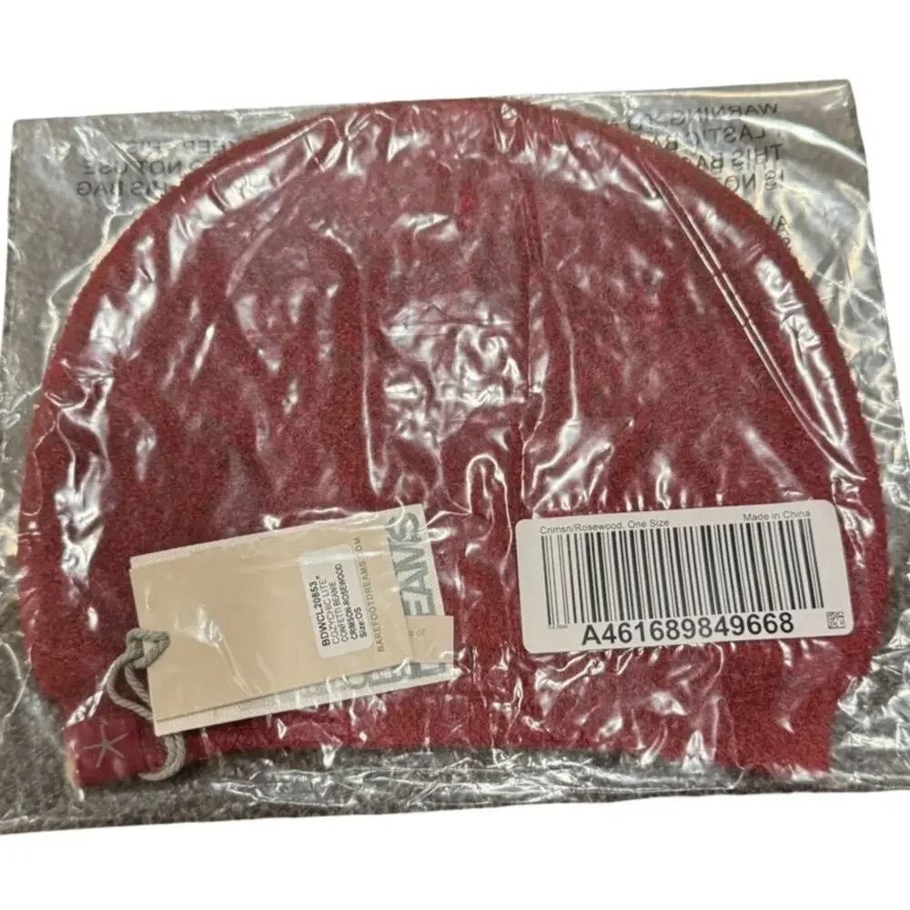 Barefoot Dreams Cozy ChicLite Confetti Beanie - Crimson/Rosewood